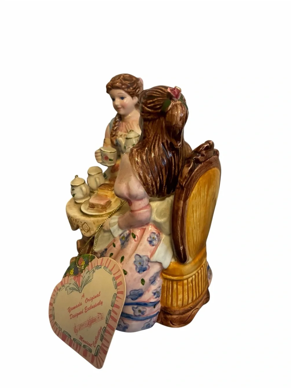 Lefton Yamada Original Tea for Two Musical Figurine Two Ladies Ceramic Vintage